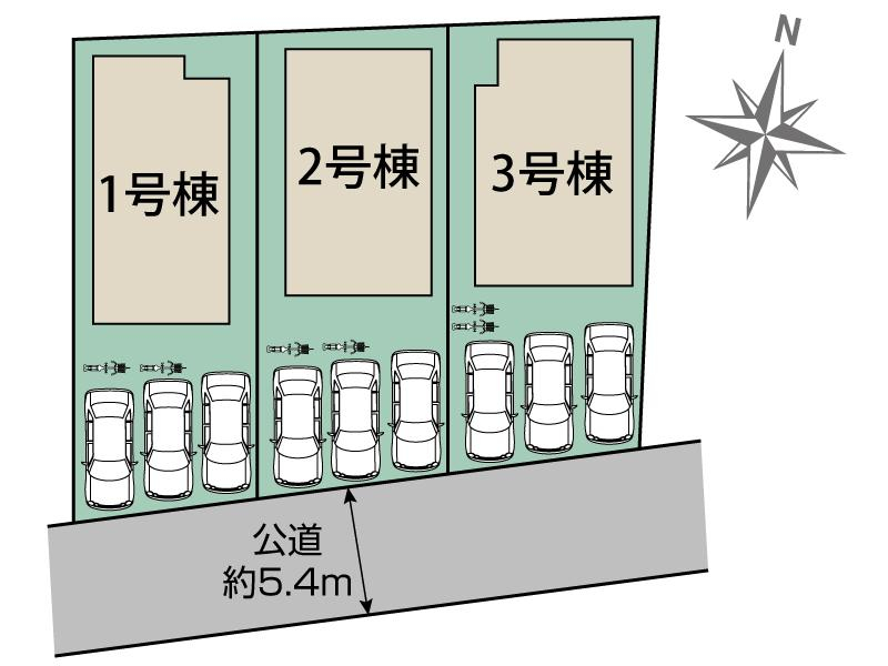 ブルーミングガーデン宇都宮市戸祭２丁目３棟の見取り図
