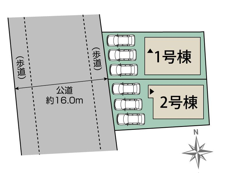 ブルーミングガーデン豊見城市高安２棟の見取り図