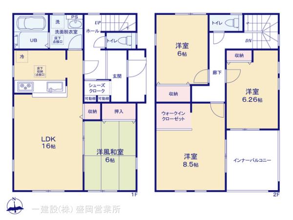 リーブルガーデン三本柳22地割の見取り図