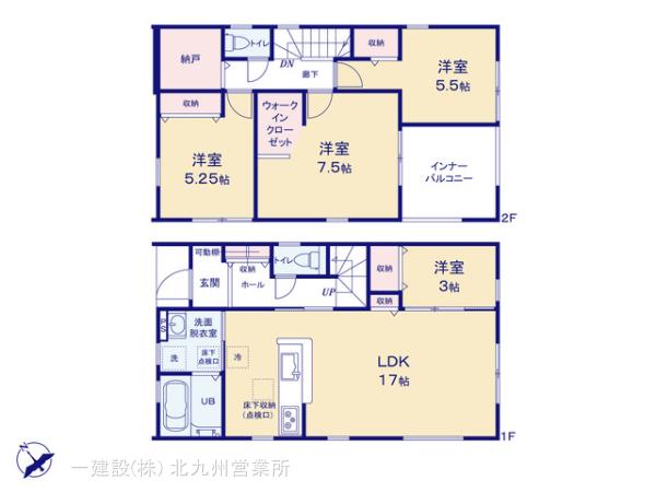 リーブルガーデン小倉南区朽網東第二の見取り図