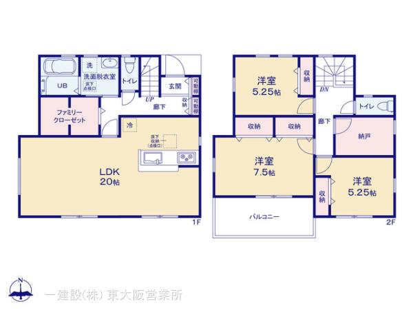 リーブルガーデン桜井市粟殿１２期の見取り図