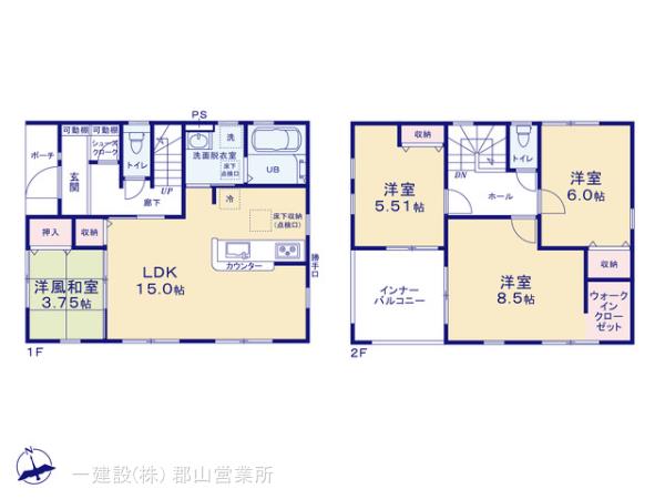 リーブルガーデン安積2丁目第3の見取り図