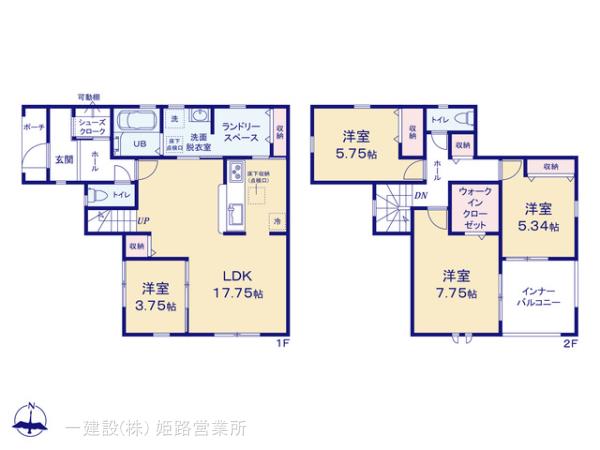 リーブルガーデン姫路市網干区田井7期の見取り図