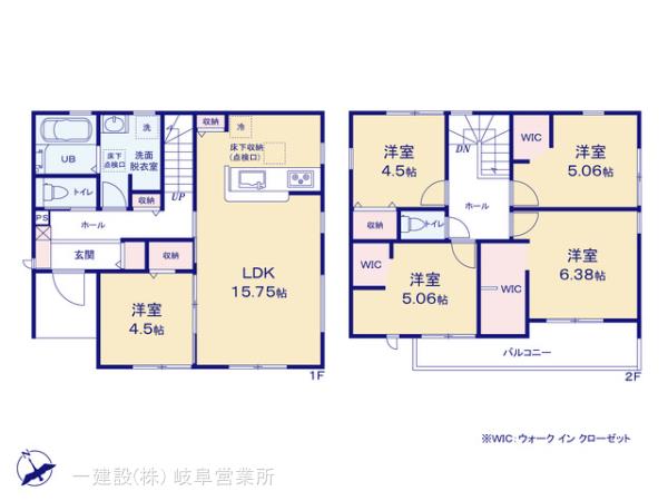 リーブルガーデン稲沢市田代２丁目の見取り図