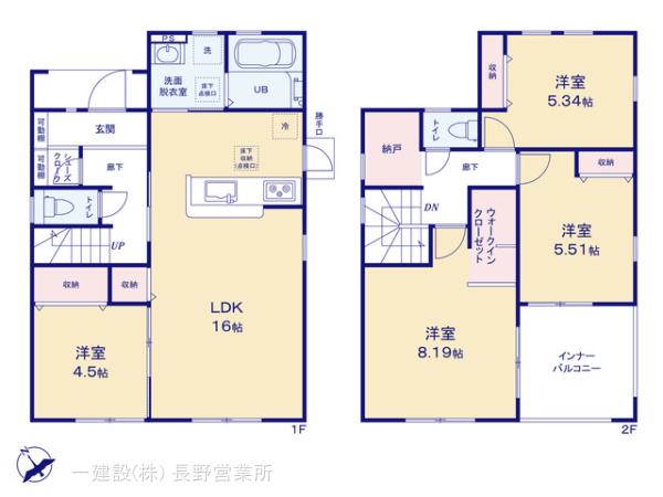 リーブルガーデン長野川中島町御厨第3の見取り図
