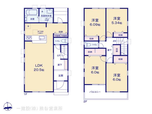 リーブルガーデン熊谷石原１丁目の見取り図
