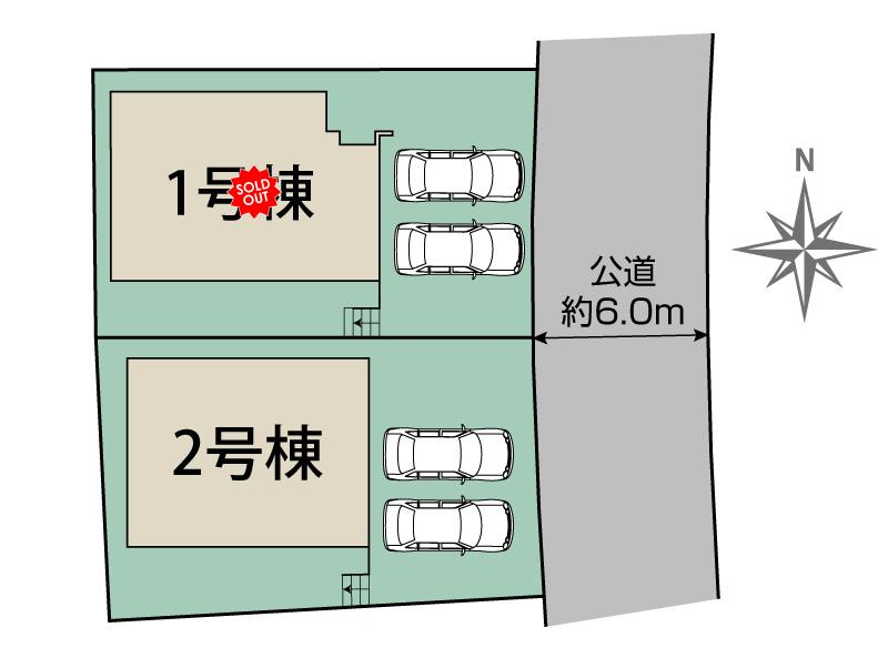ブルーミングガーデン瀬戸市八幡台６丁目２棟の見取り図