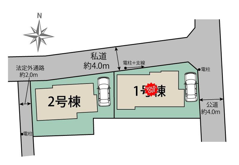 ブルーミングガーデン小平市仲町２棟の見取り図
