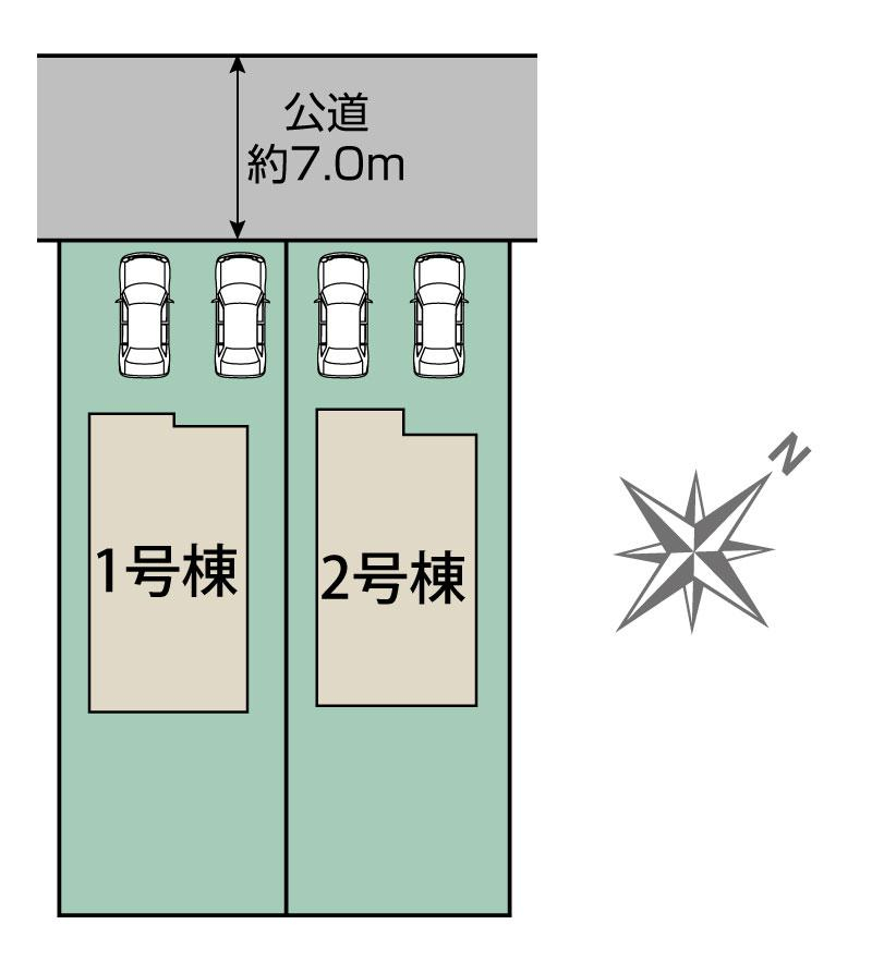 ブルーミングガーデン江別市大麻園町２棟の見取り図