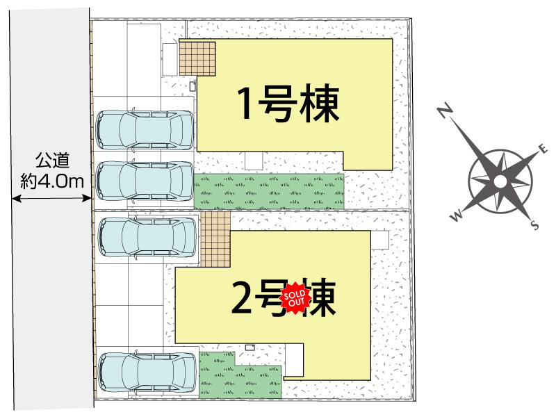 ブルーミングガーデン倉敷市茶屋町２期２棟の見取り図