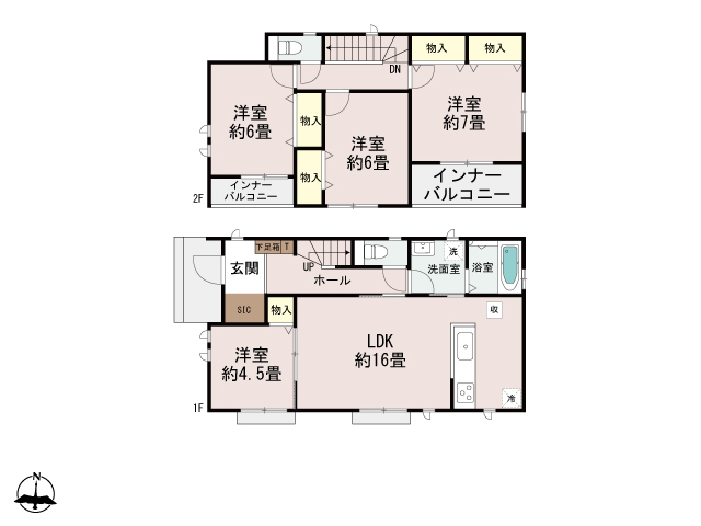 ハートフルタウン前橋市石倉町3丁目9番の見取り図