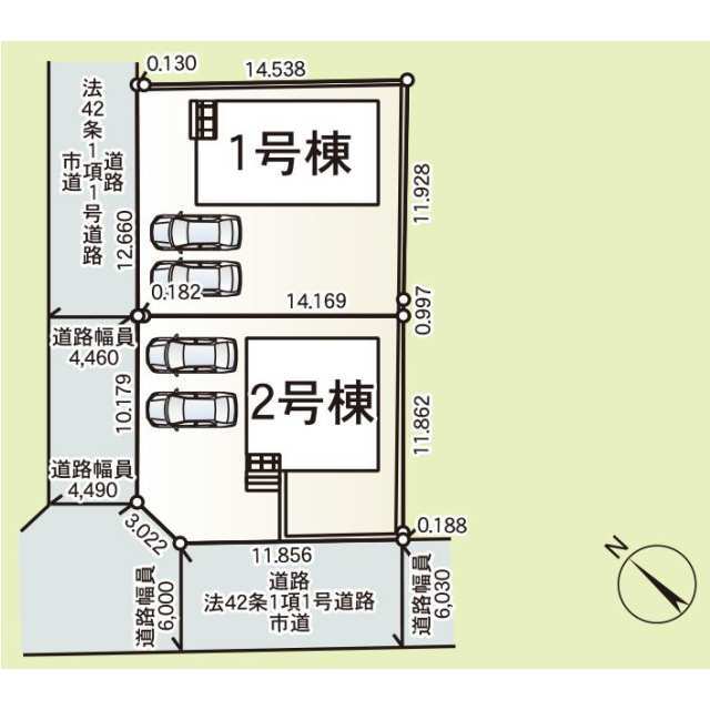 クレイドルガーデン牛久市下根町 第1の見取り図