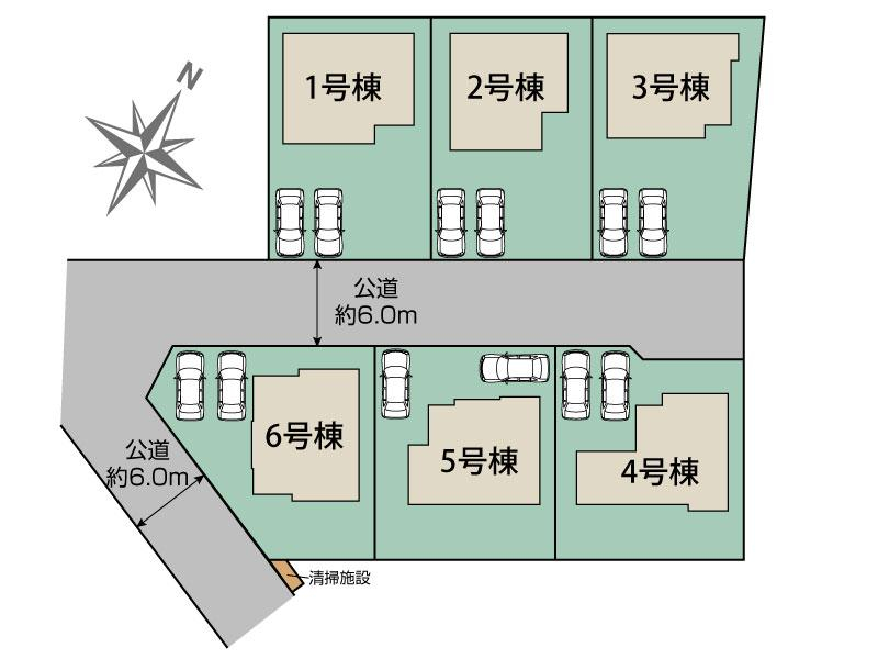 ブルーミングガーデン牛久市さくら台１丁目４期６棟の見取り図