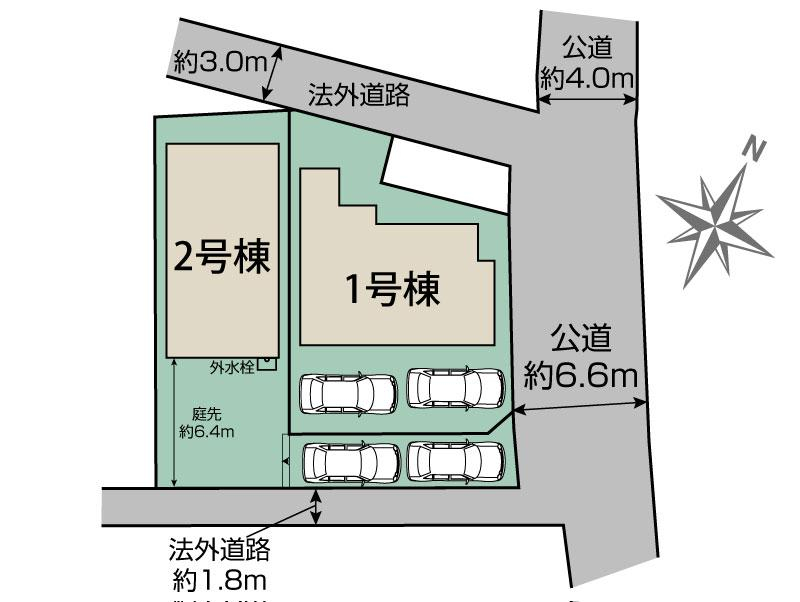 ブルーミングガーデン相模原市中央区淵野辺本町１丁目２期２棟の見取り図