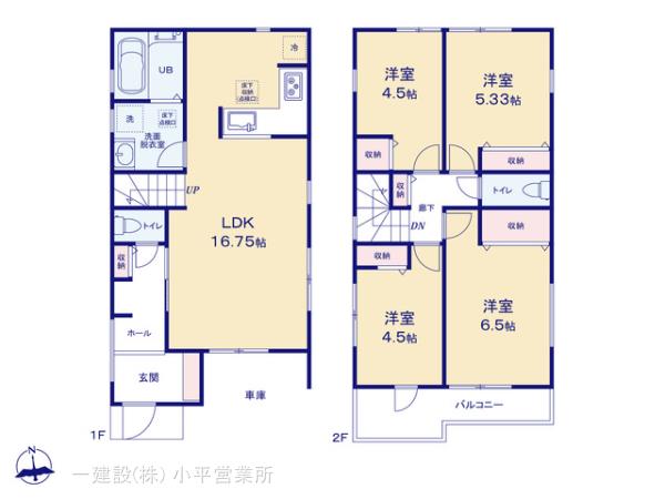 リーブルガーデン清瀬市中里第８の見取り図