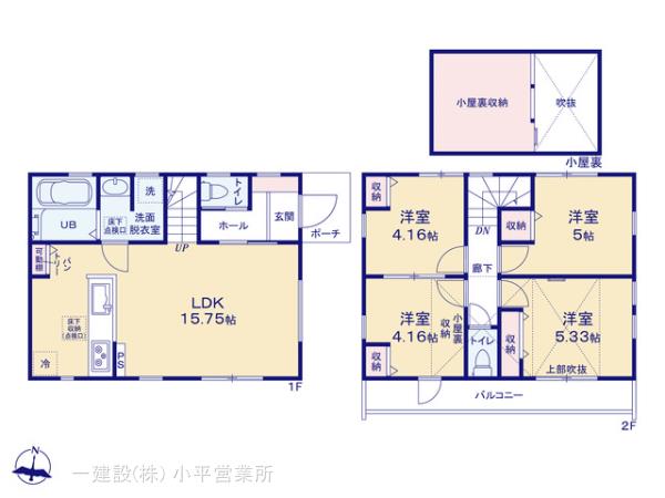 リーブルガーデン西東京市北町第２の見取り図