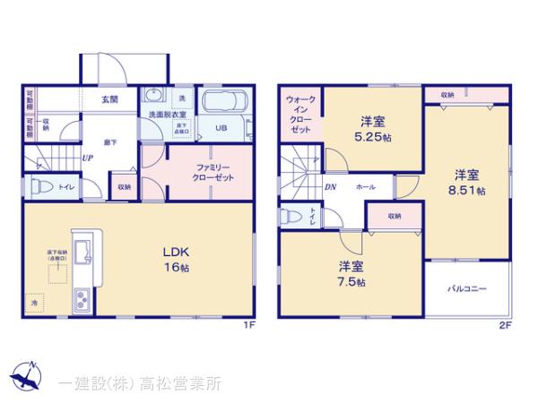 リーブルガーデン丸亀市津森町第三の見取り図