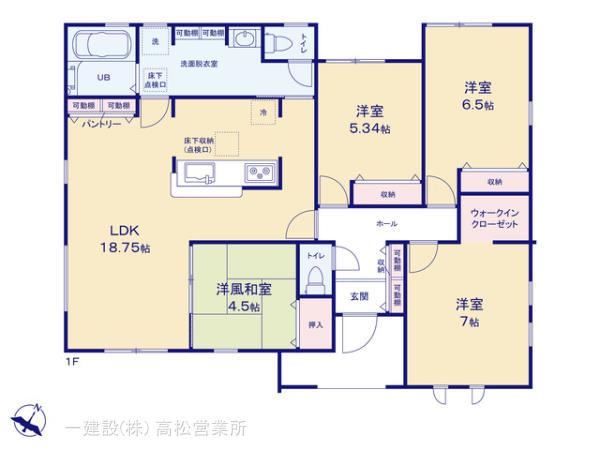リーブルガーデン丸亀市郡家町第六の見取り図