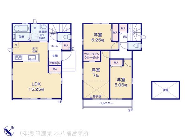 ハートフルタウン市川市伊勢宿の見取り図