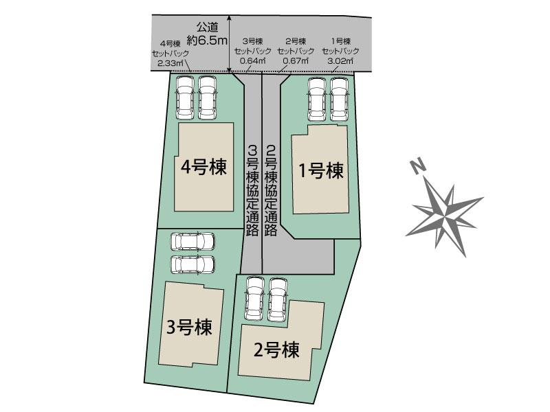ブルーミングガーデン仙台市太白区袋原字堰場４棟の見取り図