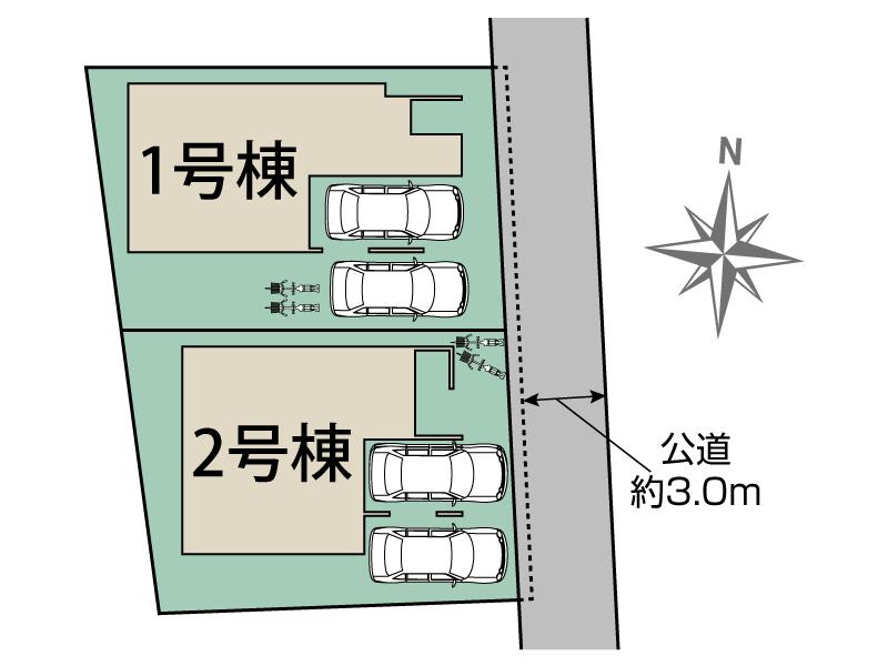 ブルーミングガーデン宇都宮市花房３丁目２棟の見取り図