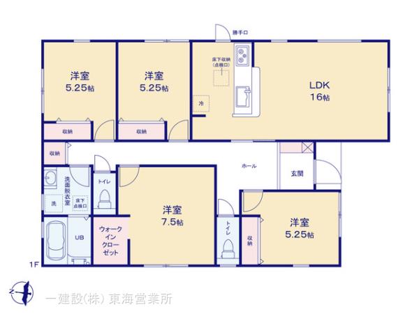 リーブルガーデン阿久比町北海道の見取り図