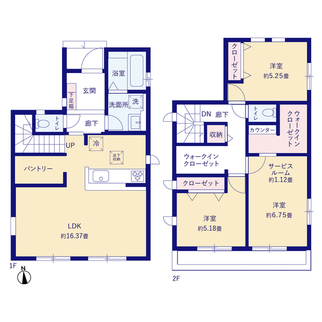 グラファーレ4213八王子市清川町３期２棟の見取り図