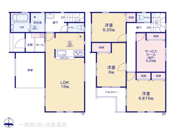 リーブルガーデン柏市十余二の見取り図