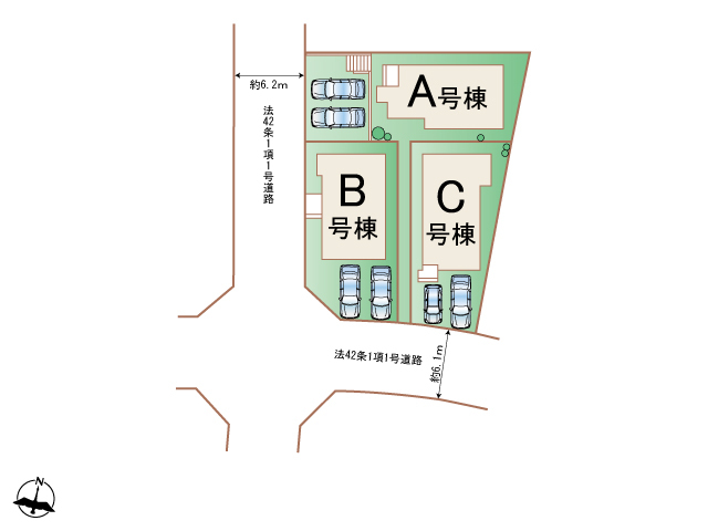 ハートフルタウン第5宮城野区鶴ｹ谷東の見取り図