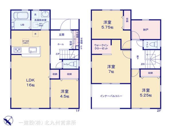 リーブルガーデン小倉南区長行西第五の見取り図