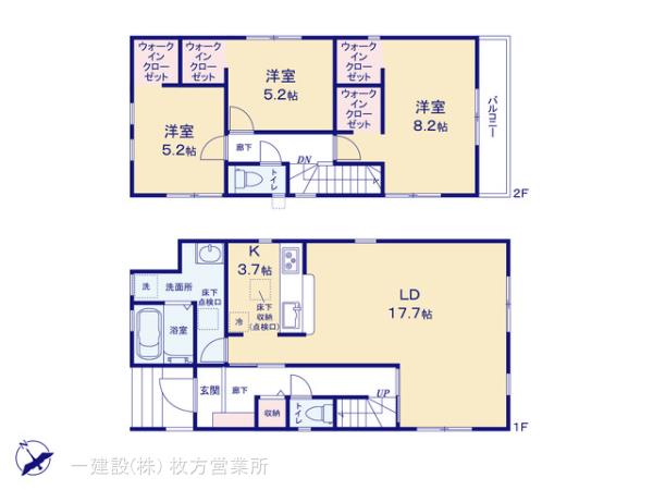 リーブルガーデン枚方市渚南町の見取り図