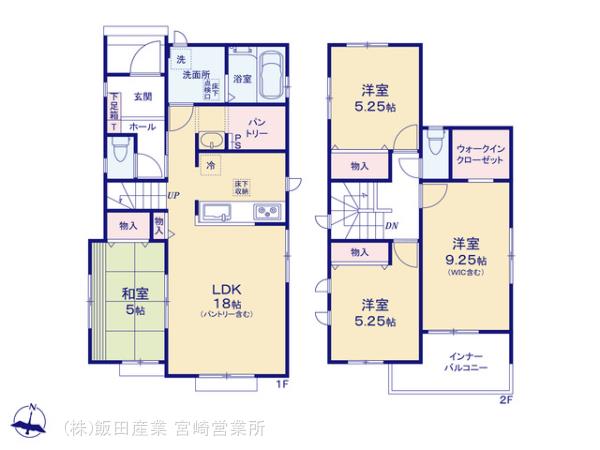 ハートフルタウン宮崎市吉村町6期の見取り図