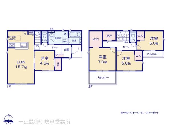 リーブルガーデン羽島市竹鼻町第1期の見取り図