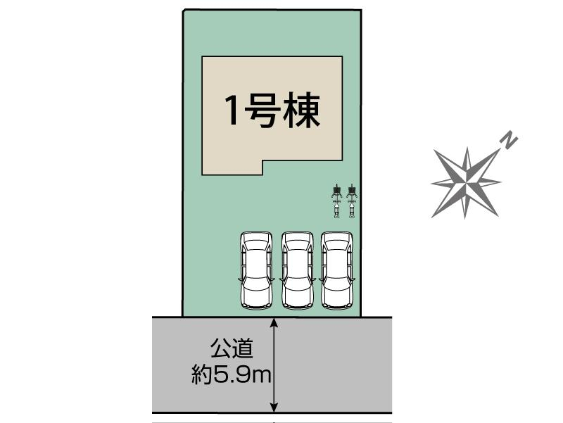 ブルーミングガーデン廿日市市宮島口東３丁目１棟の見取り図