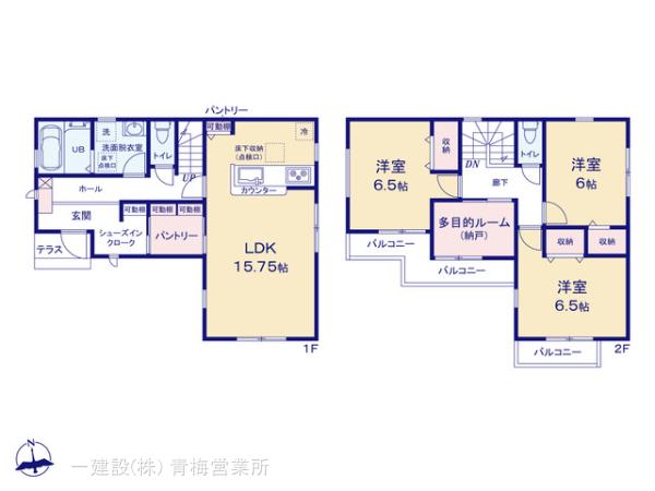 リーブルガーデン武蔵村山岸第５の見取り図