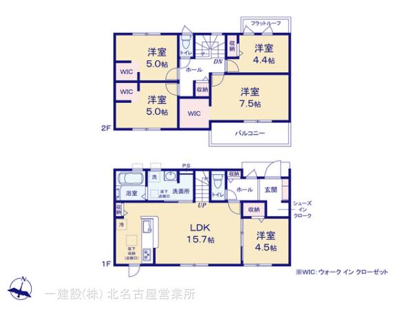 リーブルガーデン犬山市塔野地第２の見取り図