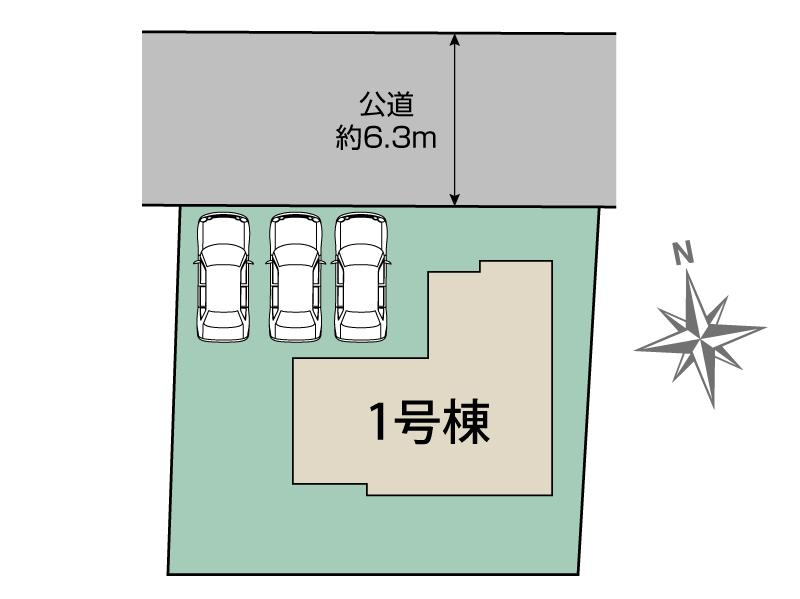 ブルーミングガーデン仙台市泉区寺岡６丁目１棟の見取り図