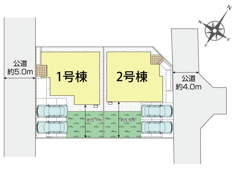 ブルーミングガーデン倉敷市笹沖２期２棟の見取り図