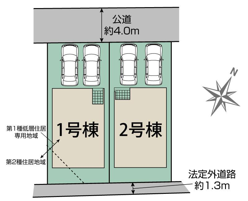 ブルーミングガーデン岡山市北区一宮３期２棟の見取り図