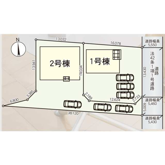 クレイドルガーデン美里町小茂田 第2の見取り図