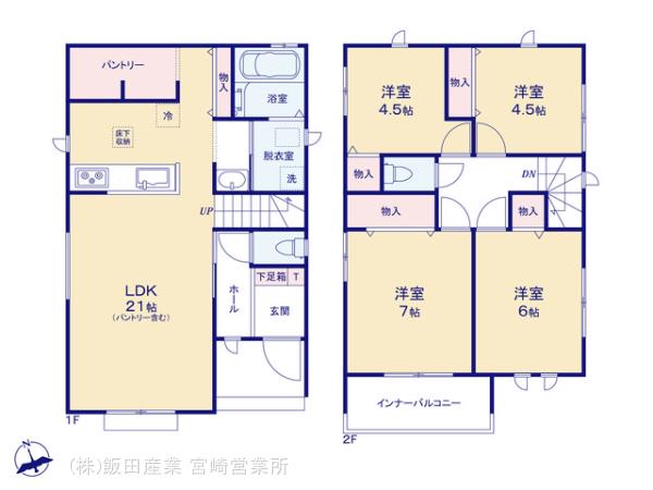 ハートフルタウン宮崎市大塚町小原田2169番の見取り図