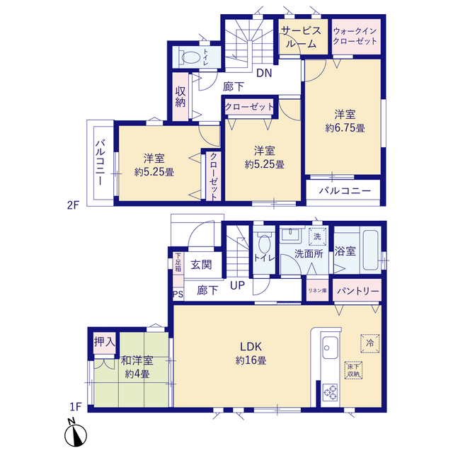 グラファーレ4259小田原市南鴨宮３期１棟の見取り図