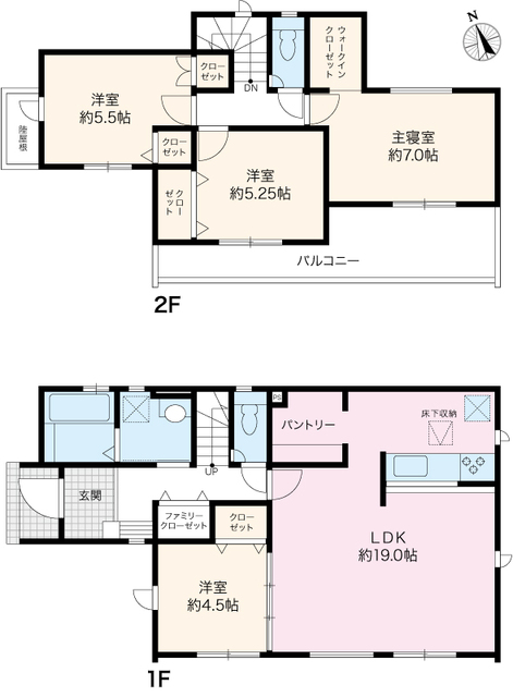 グラファーレ4293高知市介良乙９期４棟の見取り図