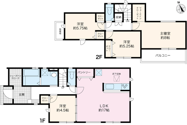 グラファーレ4293高知市介良乙９期４棟の見取り図