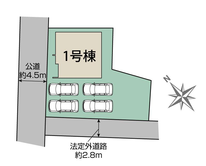 ブルーミングガーデン豊川市伊奈町佐脇原２期１棟の見取り図