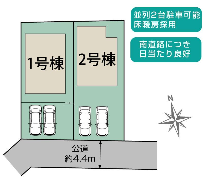 ブルーミングガーデン横浜市旭区万騎が原２棟の見取り図