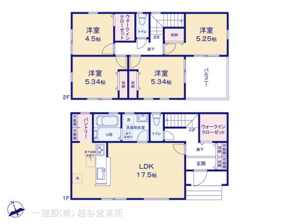 リーブルガーデン越谷市大泊第８の見取り図