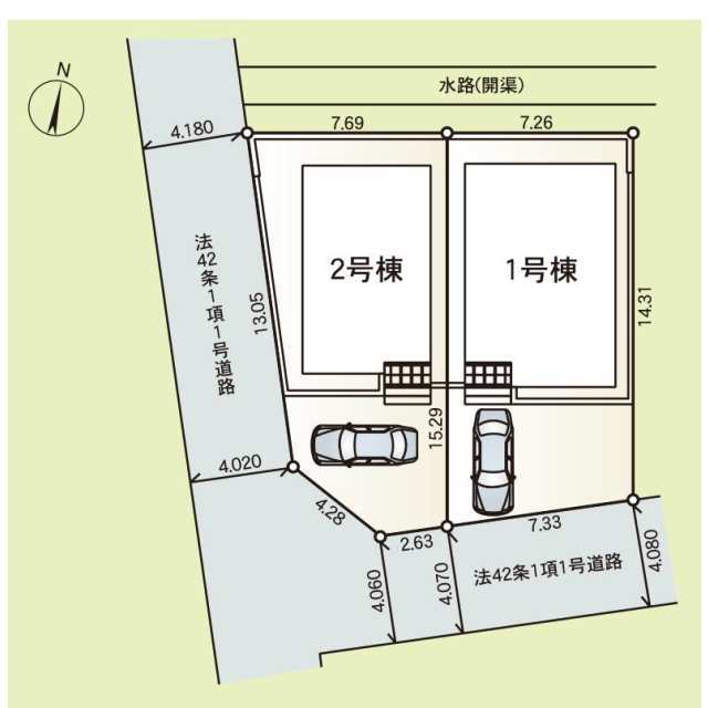 クレイドルガーデン柴田町船岡東 第14の見取り図