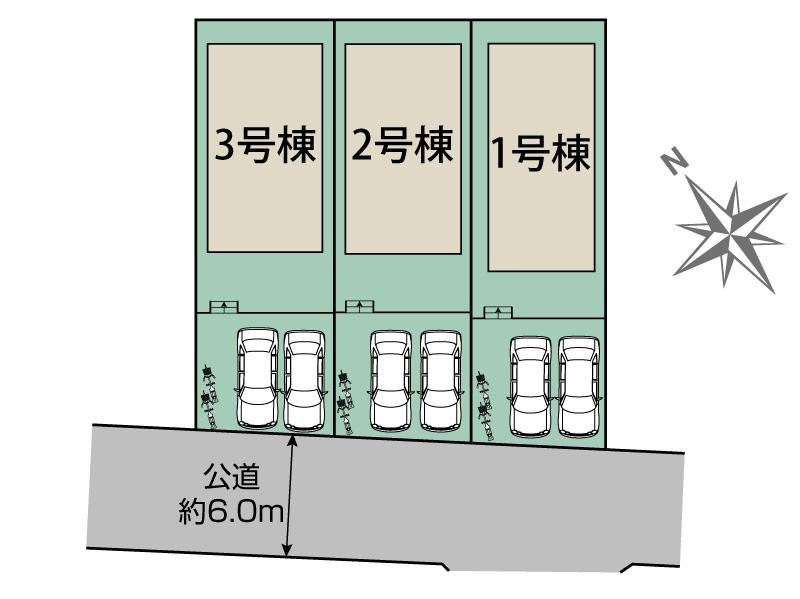 ブルーミングガーデン入間市久保稲荷１丁目３棟の見取り図