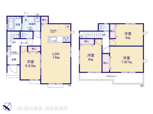 ハートフルタウン富士市松本46番の見取り図